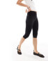 Фото #4 товара Monki cropped cupro capri pants in black