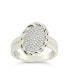 Фото #3 товара Silver-Tone or Gold-Tone Cubic Zirconia Detailed Statement Galette Ring