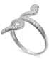 ფოტო #4 პროდუქტის Cubic Zirconia Snake Ring in Sterling Silver, Created for Macy's