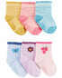 Baby 6-Pack Booties 3-12M