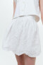 Zw collection embroidered mini skirt