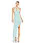 ფოტო #1 პროდუქტის Women's Ieena Sequined Halter Cut Out Ruffle Asymmetrical Dress