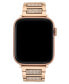 Фото #2 товара Women's Rose Gold-Tone Alloy and Crystal Center Link Bracelet Compatible with 42/44/45/Ultra/Ultra 2 Apple Watch