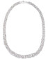 ფოტო #1 პროდუქტის Byzantine Link Collar Necklace in Sterling Silver, Created for Macy's