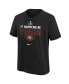 Big Boys Black San Francisco 49ers Super Bowl LVIII Team Logo Lockup T-shirt