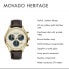 Фото #2 товара Movado Men's Heritage Chronograph Watch with a Printed Index Dial Gold/Silver...