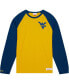 Фото #4 товара Men's Gold West Virginia Mountaineers Legendary Slub Raglan Long Sleeve T-shirt