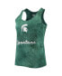 Фото #3 товара Women's Green Michigan State Spartans Billboard Tie-Dye Tank Top and Shorts Set
