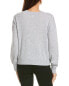 Фото #2 товара Forte Cashmere Gathered Sleeve V-Neck Cashmere Sweater Women's