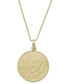Фото #1 товара Italian Gold vermeil Engraved Euro Coin Pendant Necklace