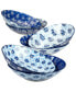 Carnival Blue Set of 6 Soup or Pasta Bowl 6 Asst