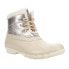 Фото #2 товара Sperry Saltwater Alpine Metallic Duck Womens Gold, Off White Casual Boots STS86