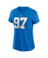 ფოტო #2 პროდუქტის Women's Aidan Hutchinson Blue Detroit Lions Player Name Number T-Shirt