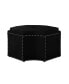 Fiorella Upholstered Octagon Cocktail Ottoman with Nailhead Trim