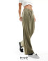 Фото #2 товара Vero Moda Petite straight leg tailored trouser in beige