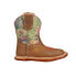 Фото #1 товара Roper Cowbaby Prickly Floral Square Toe Cowboy Infant Girls Brown Casual Boots