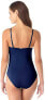 Anne Cole 272577 Women Shirred Lingerie Maillot One Piece SwimsuitNavy 12 - фото #2