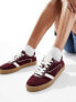 Stradivarius trainer with gum sole in cherry