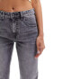 Фото #10 товара Stradivarius STR straight low rise jean with stretch in dark grey