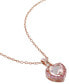 ფოტო #3 პროდუქტის Morganite (1-1/10 ct. t.w.), Pink Tourmaline (1/5 ct. t.w.) & Diamond Accent Heart 18" Pendant Necklace in 18k Rose Gold-Plated Sterling Silver