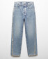 ფოტო #5 პროდუქტის Women's Forward Seams Detail Straight Jeans
