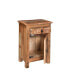 Eco-Friendly Carved Side Table With Storage