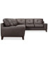 Фото #6 товара CLOSEOUT! Harli 3-Pc. Leather Sectional, Created for Macy's