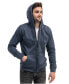 Фото #2 товара Premium Zip-Up Hoodie for Men with Smooth Silky Matte Finish & Cozy Fleece Inner Lining - Men's Sweater with Hood