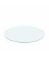Фото #2 товара 24 Inch Round Tempered Glass Table Top Clear Glass 1/4 Inch Thick Flat Polished Edge