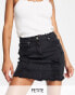 Фото #1 товара Parisian Petite distressed denim skirt in charcoal