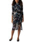 ფოტო #1 პროდუქტის Women's Gather Me Close Mock Neck Midi Dress