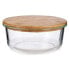 Round Lunch Box with Lid Bamboo 17 x 7 x 17 cm (12 Units)