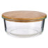 Round Lunch Box with Lid Bamboo 17 x 7 x 17 cm (12 Units)