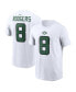 ფოტო #2 პროდუქტის Men's Aaron Rodgers White New York Jets Player Name and Number T-shirt