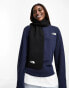 The North Face Box Logo rib knit scarf in black