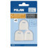 MILAN Blister Pack 3 Spare Erasers For Capsule Eraser With Pencil Sharpener And Eraser&Brush