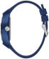 ფოტო #3 პროდუქტის Men's Blue Silicone Strap Watch 43mm
