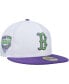 Фото #1 товара Men's White Boston Red Sox Side Patch 59FIFTY Fitted Hat