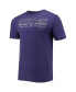 ფოტო #3 პროდუქტის Men's Heathered Charcoal, Purple James Madison Dukes Meter T-shirt and Pants Sleep Set