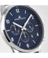 ფოტო #2 პროდუქტის Men's London Watch with Leather Strap, Solid Stainless Steel, Chronograph, 1-2126