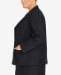 Plus Size Classic Chic Button Front Long Sleeve Jacket