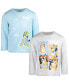 ფოტო #1 პროდუქტის Kids 2 Pack Long Sleeve Graphic T-Shirt