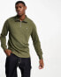 GANT shield logo half zip sweatshirt in khaki tan