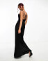 Ever New diamante strap maxi dress in black