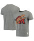 ფოტო #2 პროდუქტის Men's Heathered Gray Maryland Terrapins Vintage-Like Logo Tri-Blend T-shirt
