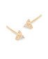 ფოტო #2 პროდუქტის White Topaz 14K Gold-Plated Vermeil Leighton Earrings