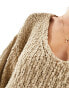 NA-KD structured knitted jumper in beige