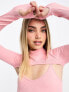 Stradivarius 2 in 1 shrug top in pink