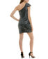 Juniors' Sequined One-Shoulder Sheath Dress