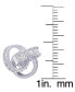 ფოტო #6 პროდუქტის Diamond Accent Love Knot Stud Earrings in Silver or 14k Gold Plate